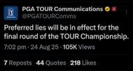 Screenshot from Tour Communications X post / @PGATOURComms